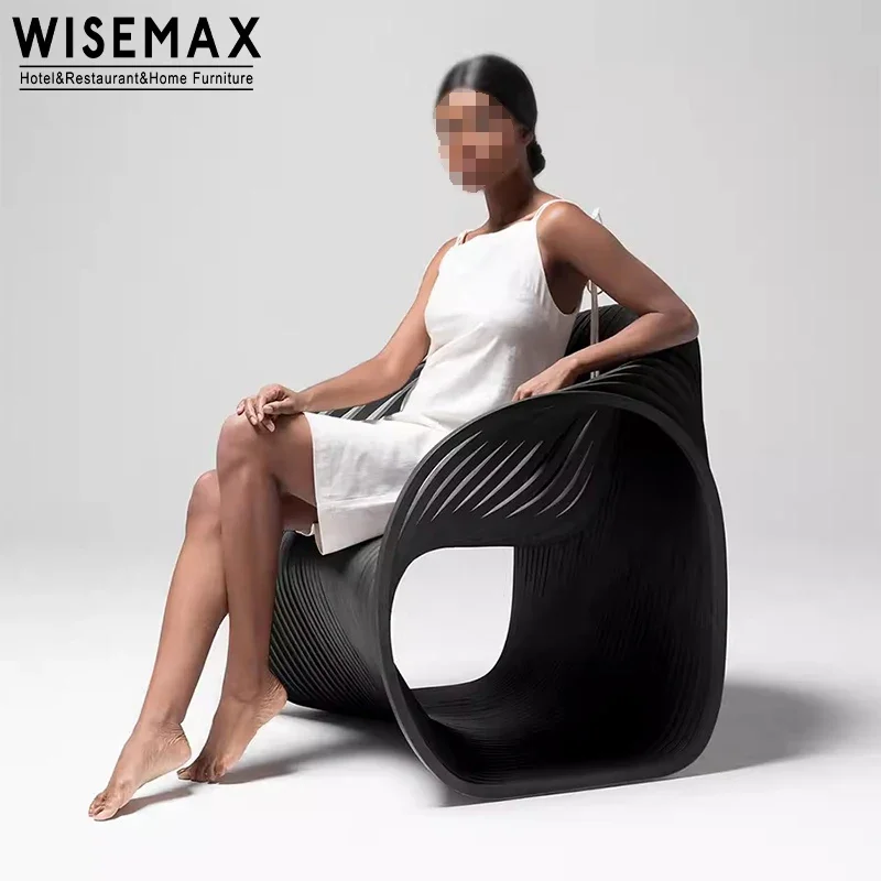 WISEMAX Furniture Luxury Design Showroom Display Furniture Designer Furniture Single Sofas Wood Art Chair Italy for Home Hotel