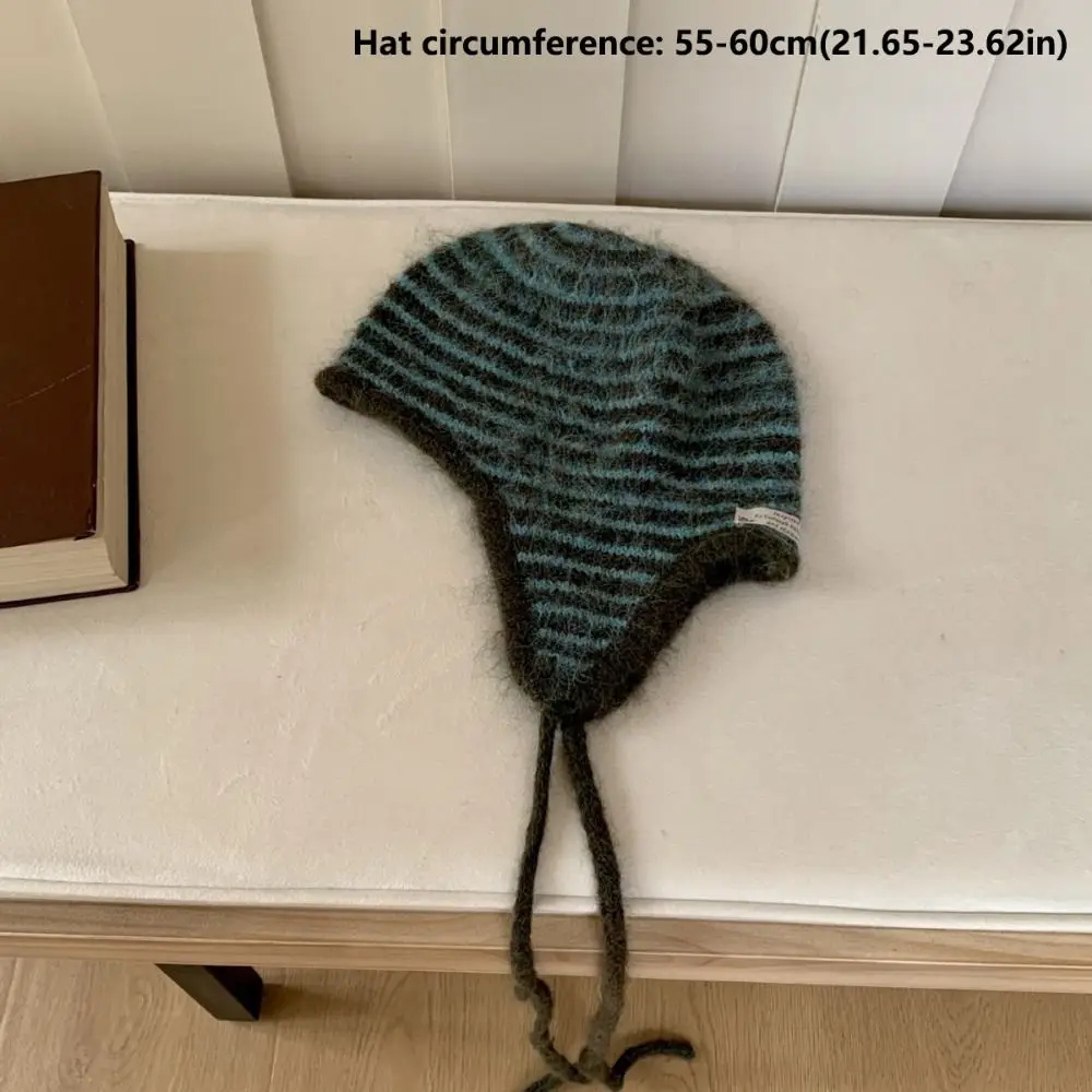 Fashion Windproof Knitted Hat Cold-proof Keep Warm Warm Woolen Hat Casual Ear Protection Beanie Hat Winter Outdoor