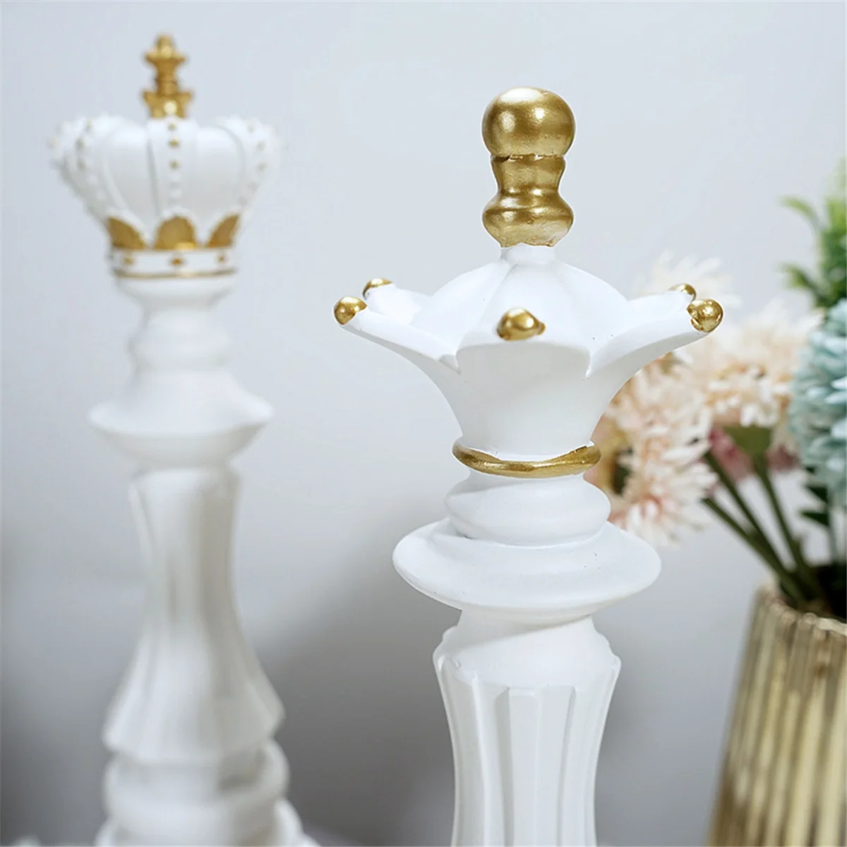 Chess Resin Decor Ornament Office Figurines Queen Knight Statue Collection Object Sculptural Models of Chess Pieces B