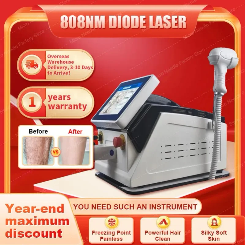 

Factory Price 808 Diode Laser 3 Wavelength 755Nm 808Nm 1064Nm Lase Alexandrite Permanent Painless Hair Removal Machine CE ROHS