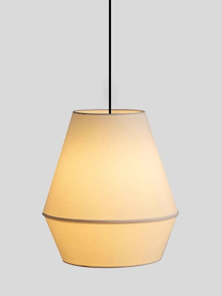 2026 Japanese Minimalist Pendant Light Fabric High Transparency Fabric Pendant Light Bedroom Dining Room Home Lighting Fixtures