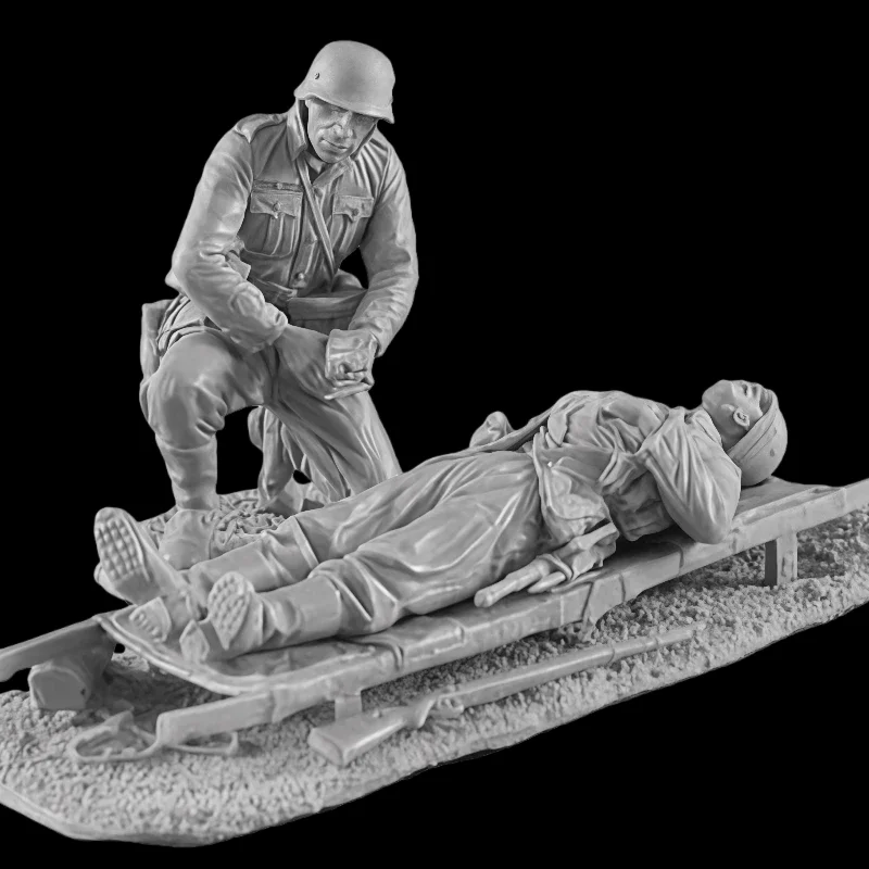 

Комплект для сборки литья смолы 1:35, GK, медицинский персонал и травленые солдаты, которые нужно собранно без покраски