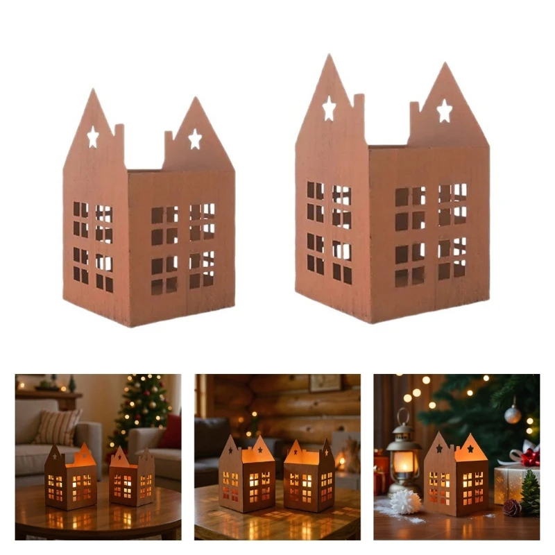 حامل شموع لبيوت المزارع ديكورات عيد الميلاد حامل شموع حديدي سهل الصيانة J0MC #6