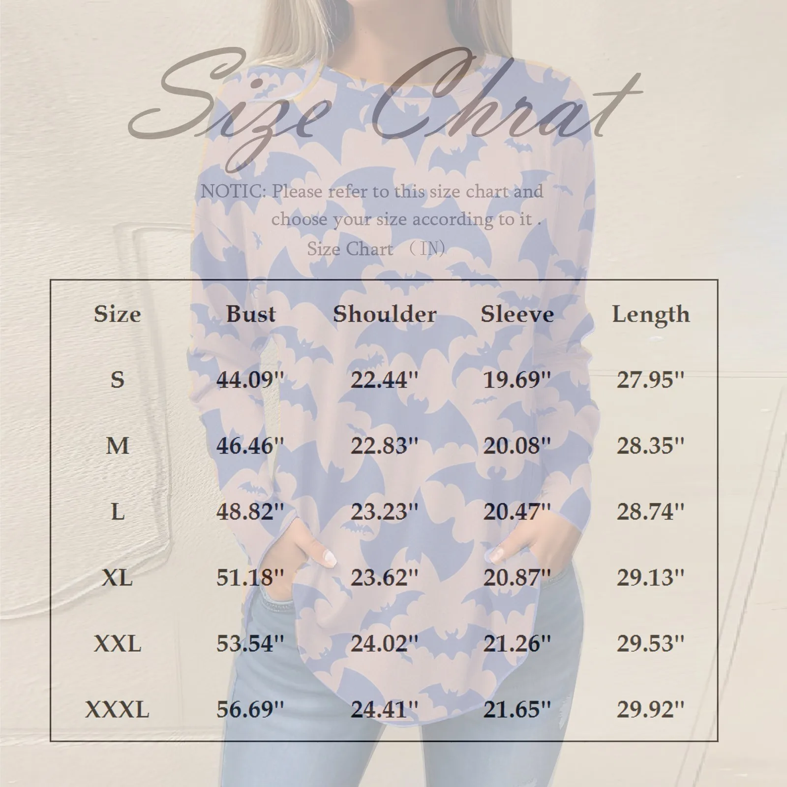 توب فضفاض برقبة دائرية للنساء ، طباعة الهالوني ، أكمام طويلة ، تنحنح منحني ، بلوفر أساسي ، قمم تناسب كل شيء ، الربيع والخريف