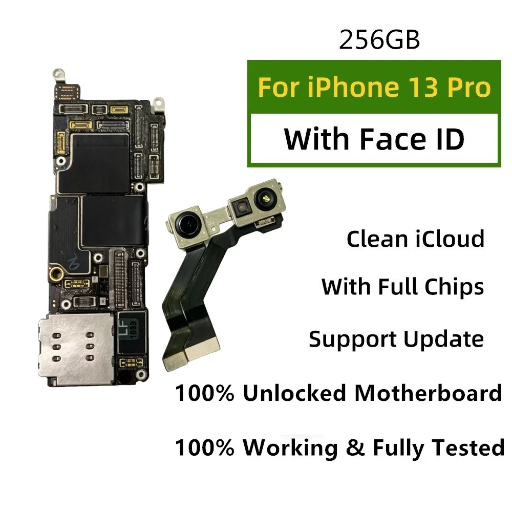 ロック解除済み iPhone 13 Pro Max マザーボード（Face IDあり/なし