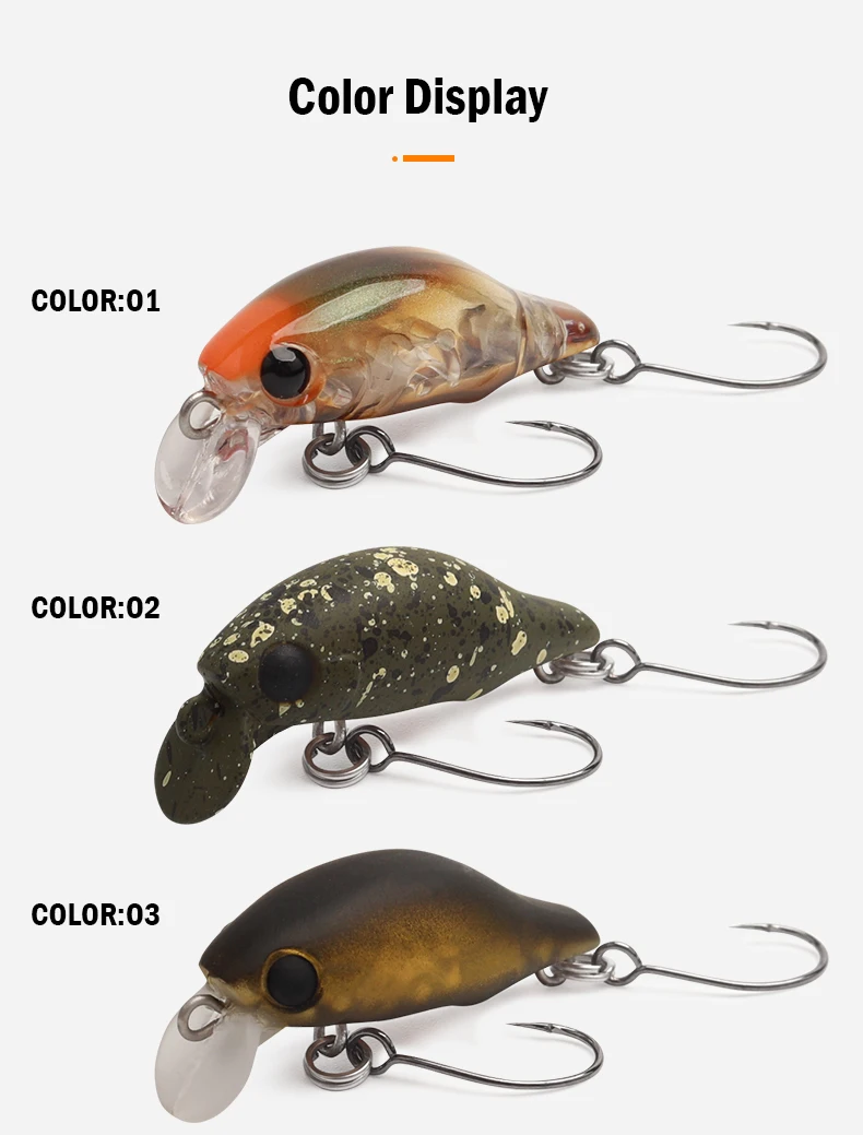 Leydun Puppet Surface Minnow Angelköder 30 mm 1,5 g schwimmend flach Tauchen Crankbait Angeln künstliche Swimbaits Tackles – Detail 7