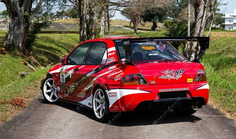 Car Accessories FRP Fiber Glass 1400mm Trunk GT Wing Fit For 2001-2007 Evolution 7-9 EVO 7 8 9 VTX Type5 Style Rear Spoiler Wing