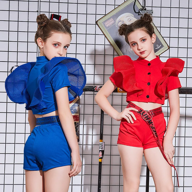 costumi da spettacolo hip-hop femminile e set di danza di strada costumi di danza jazz spettacoli di moda costumi di danza di gruppo performance cos