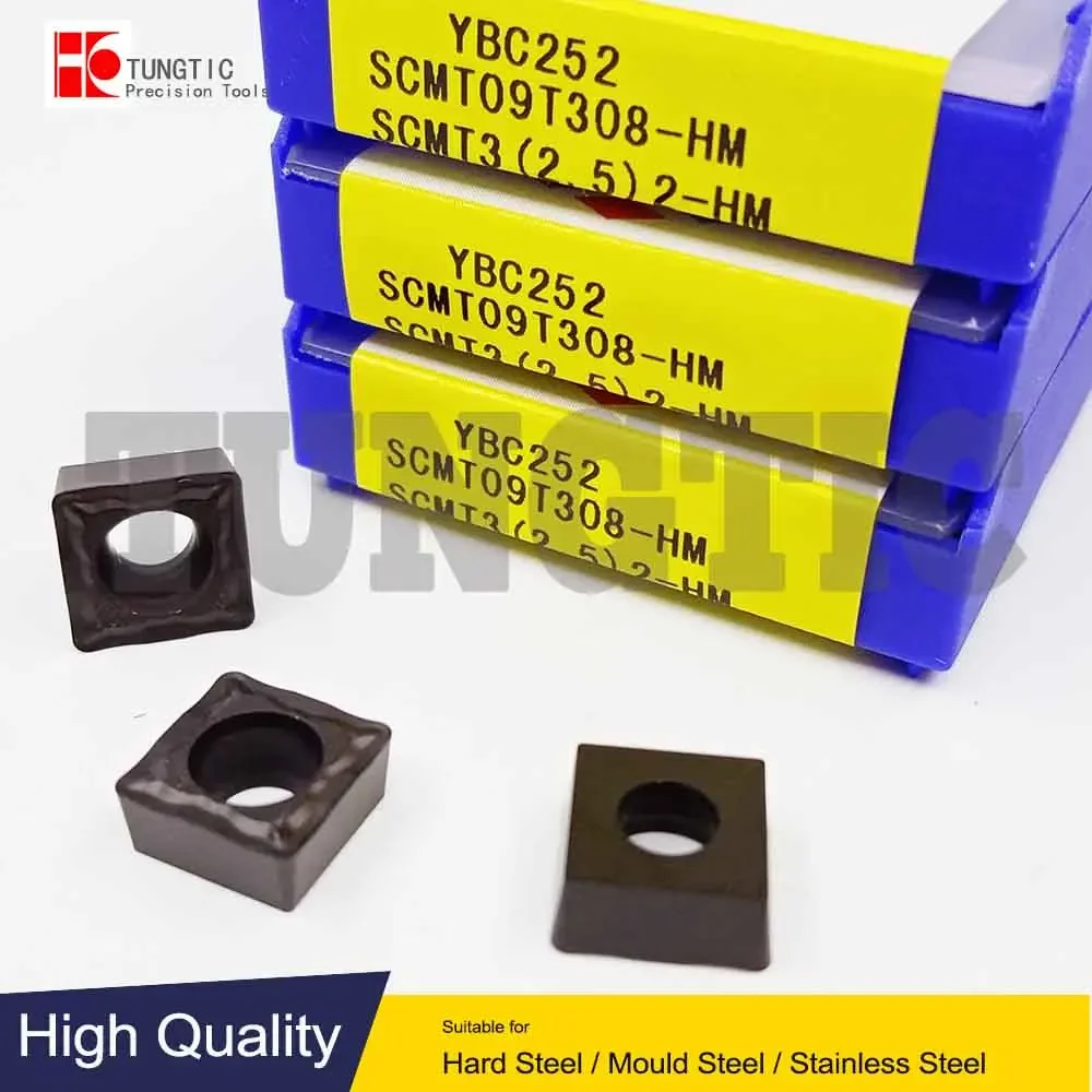 SCMT09T308-HM SCMT3(2 5)2-HM YBD152 YBC252 YBC251 YBC152 General Turning Inserts Carbide Cutter Tools Positive-Medium Machining