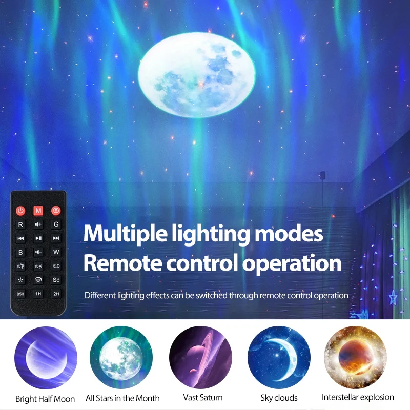 Star Projector Northern Light Projector Star Projector Galaxy For Ceiling Projector Remote Control Room Moon Night Star Lamp