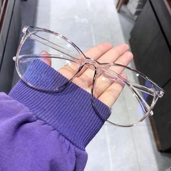 Gafas para miopía con acabado a la moda para hombres y mujeres, gafas graduadas transparentes de gran tamaño para miopía, dioptrías-1,0 1,5 2,0 2,5 a-6