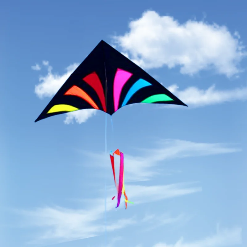 free shipping rainbow delta kites for adults windsocks flying children kite string professional kite gel blaster outdoor fun toy