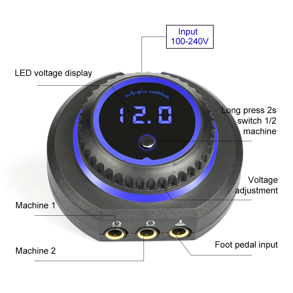 

LCD Display Screen Two Model Power Supply For Coil & Rotary Tattoo Machines Tattoo Supplies Accessories