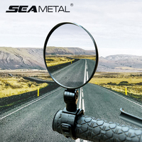 SEAMETAL Motorcycles Rearview Mirror Side Mirror For Safety View Turning Left Right Mirror Adjustable Mini Autocycle Rear View