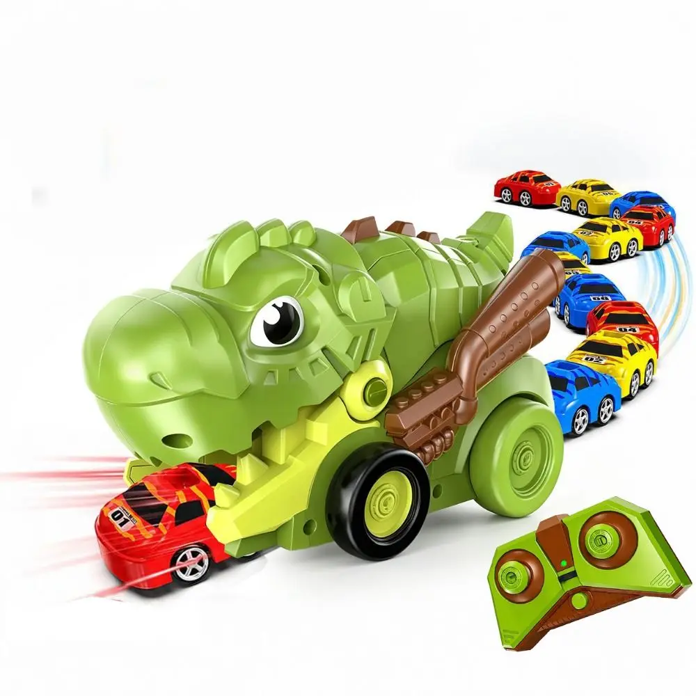 Simulation Model Animal Remote Control Toy Car Model Engineering Toy Magnetic RC Eating Car Toy with Magnetic Splicing