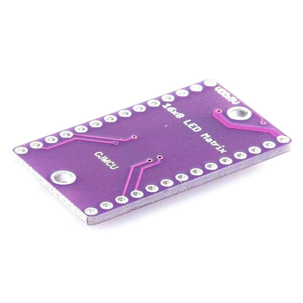 DC4.5-5.5V HT16K33 dot matrix LED digital tube control drive module development board purple/yellow