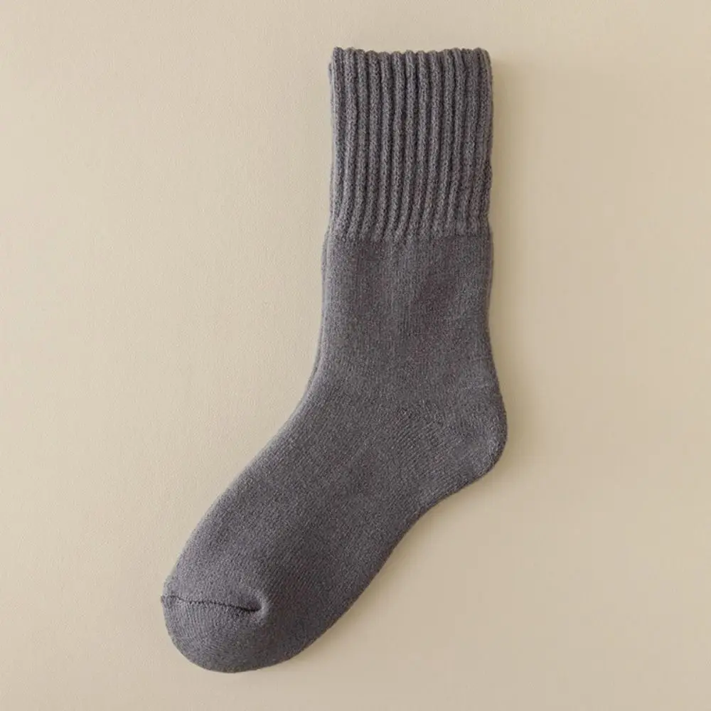 

3Pairs Breathable Simple Thicken Warm Socks Mid Tube Thermal Wool Socks Hosiery Autumn Winter Cashmere Socks Men Sleeping
