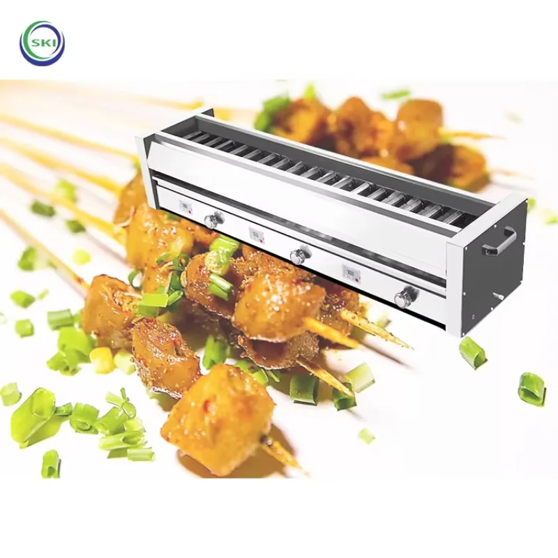 

Manual Kebab Machine BBQ Grill Machine Outdoor Grill With Oven