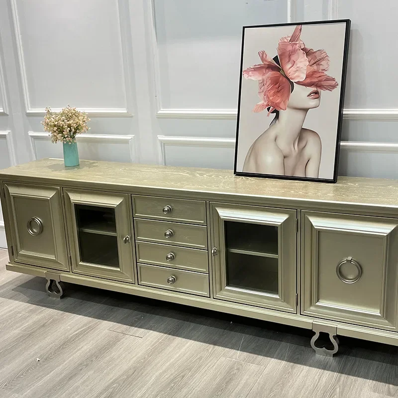

Modern European luxury solid wood coffee table convertible foldable living room furniture