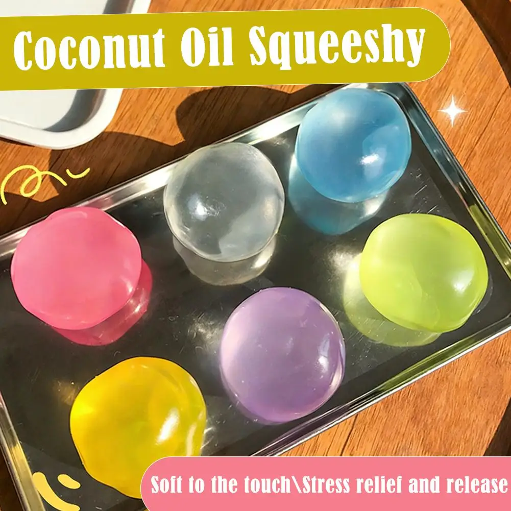 1 Stück Squishy formbare Kristallkugel, Quetschspielzeug, weich, Stressabbau, sensorisches Fidget-Spielzeug für Angstzustände, Autismus, Geschenke für Kinder und Erwachsene