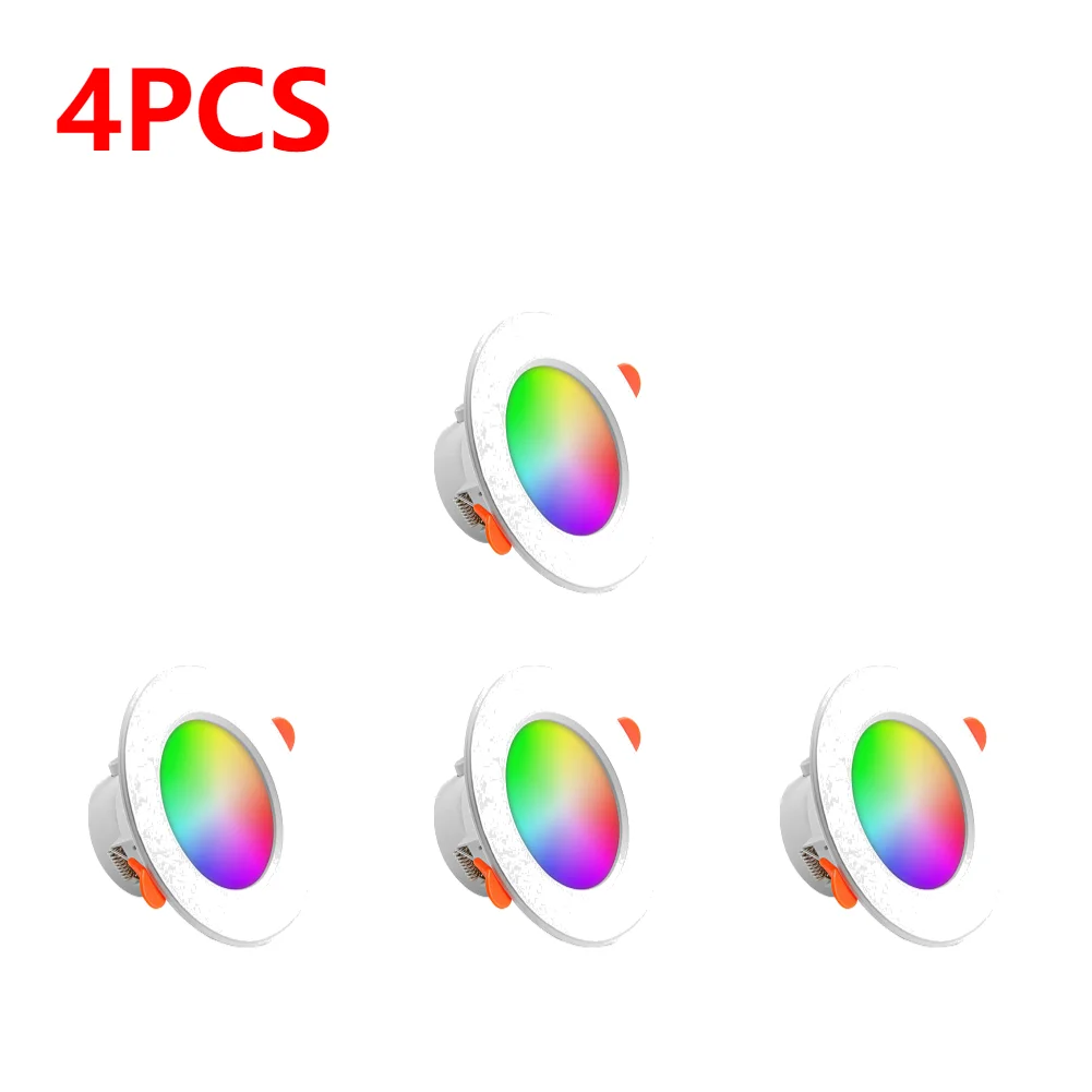 1-10 Stuks Led Downlight Dimbaar AC85-265V 10W Tuya Intelligente Graffiti Control Voice App Rgb Cw Full Color Spot Plafond Verzonken