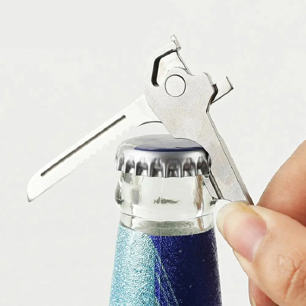 Multifunctional Keychain EDC Cutter Knife Angle Ruler Rope Cutter Scale Bottle Opener Emergency Keychain Gadget Tool