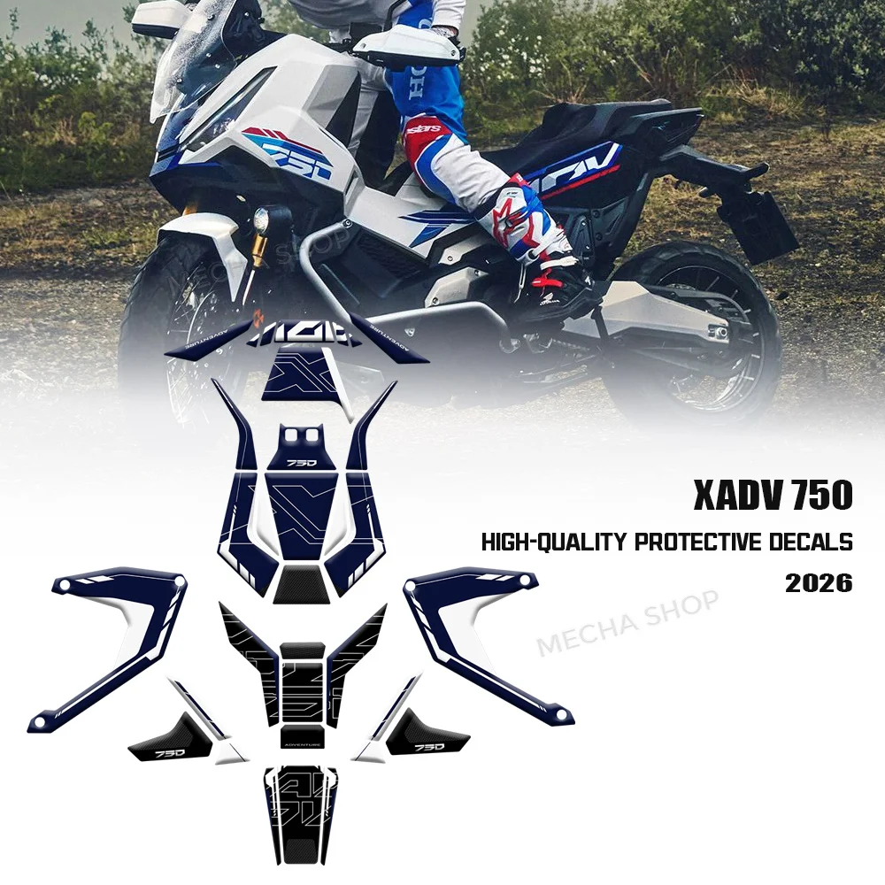 

For X-ADV 750 XADV750 Special Edition 2026 Motorcycle Accessories 3D Epoxy Resin Tank Pad Protection Sticker