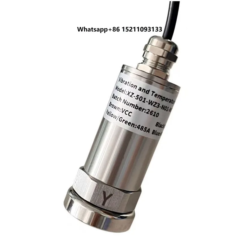 Three-axis Temperature Vibration Sensor Transmitter RS485 Vibration Probe  Magnetic Installation