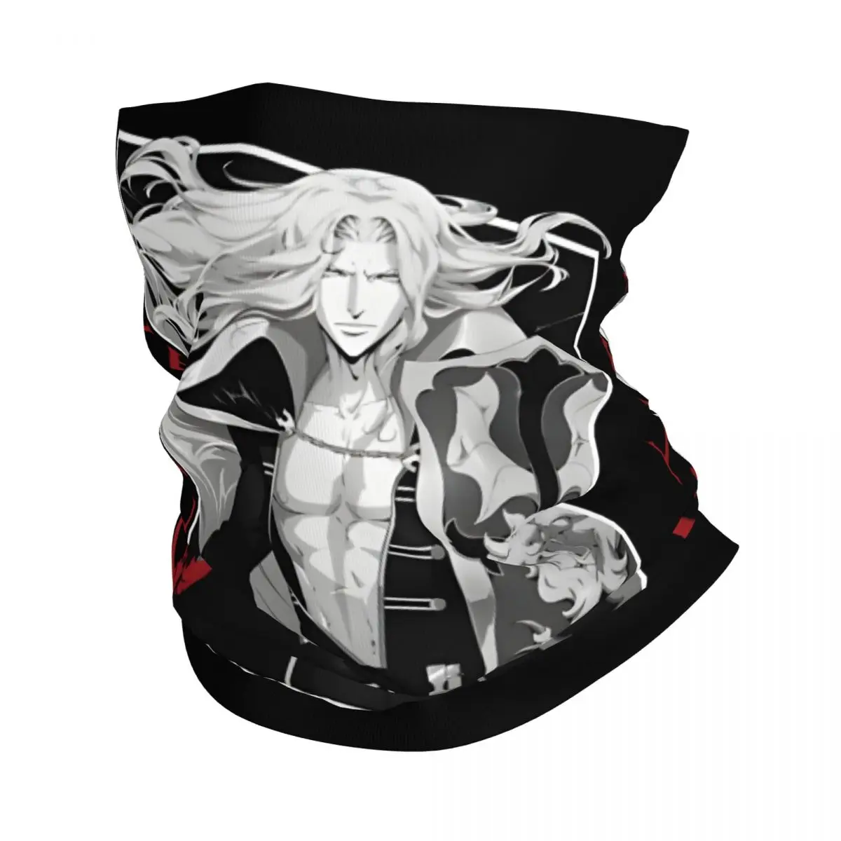 Castlevania Alucard Box Up Poster Castlevania Bandana Neck Cover Printed Motorcycle Motocross Face Scarf Multi-use Cycling