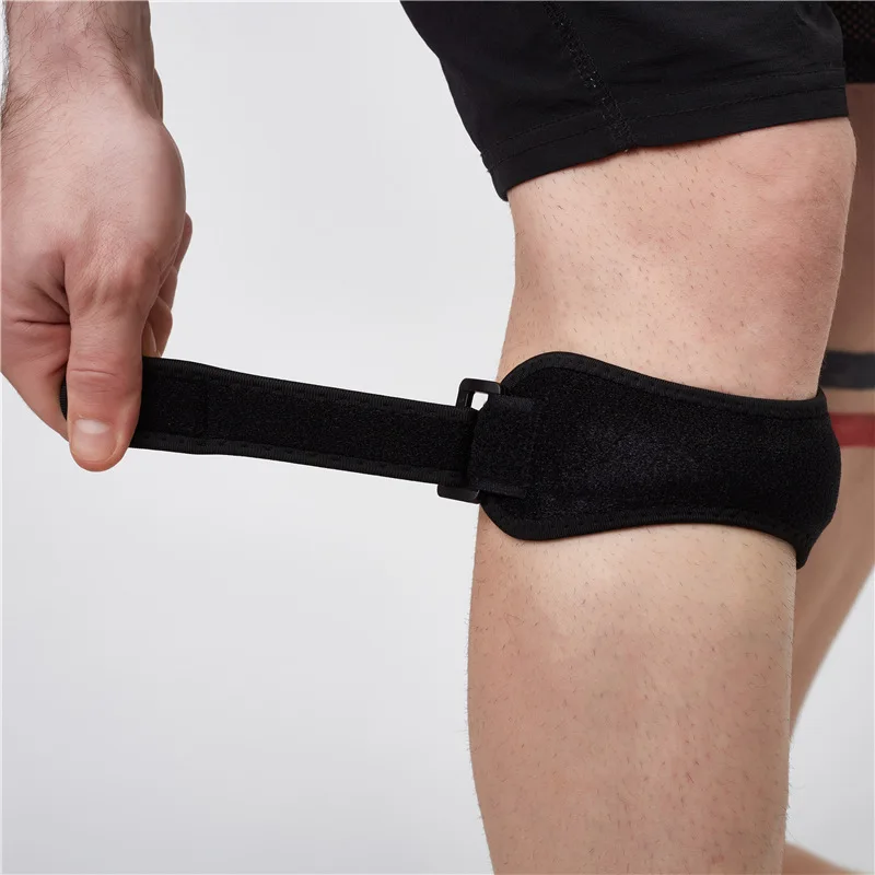 Patella เข่า Pads Protector ฟิตเนสกลางแจ้งกีฬาเดินป่าวิ่งขี่ Breathable Shock Absorption แรงดัน Patella เข็มขัด