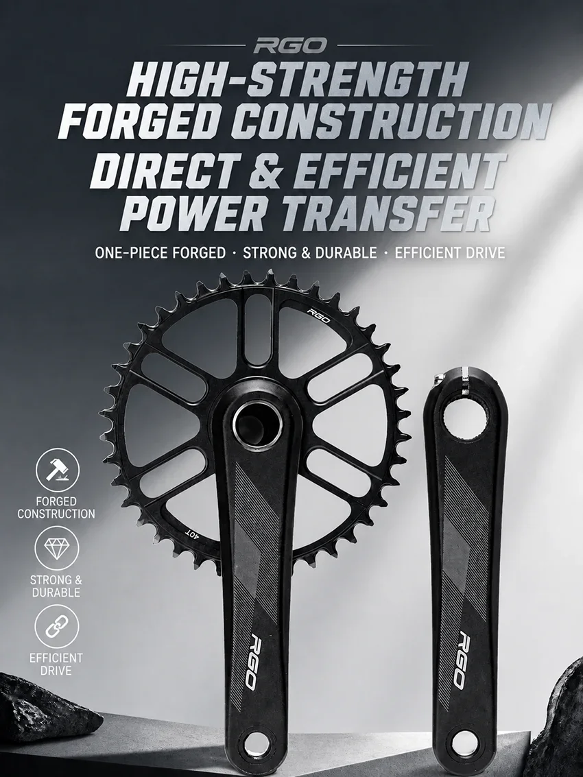 RGO 1 X 10 11 12-Gang-Kurbelgarnitur Eagle Tooth für MTB XC / TR / AM 170 mm, 32T/34T/36T, BB68/73 Kettenblatt – Detail 5