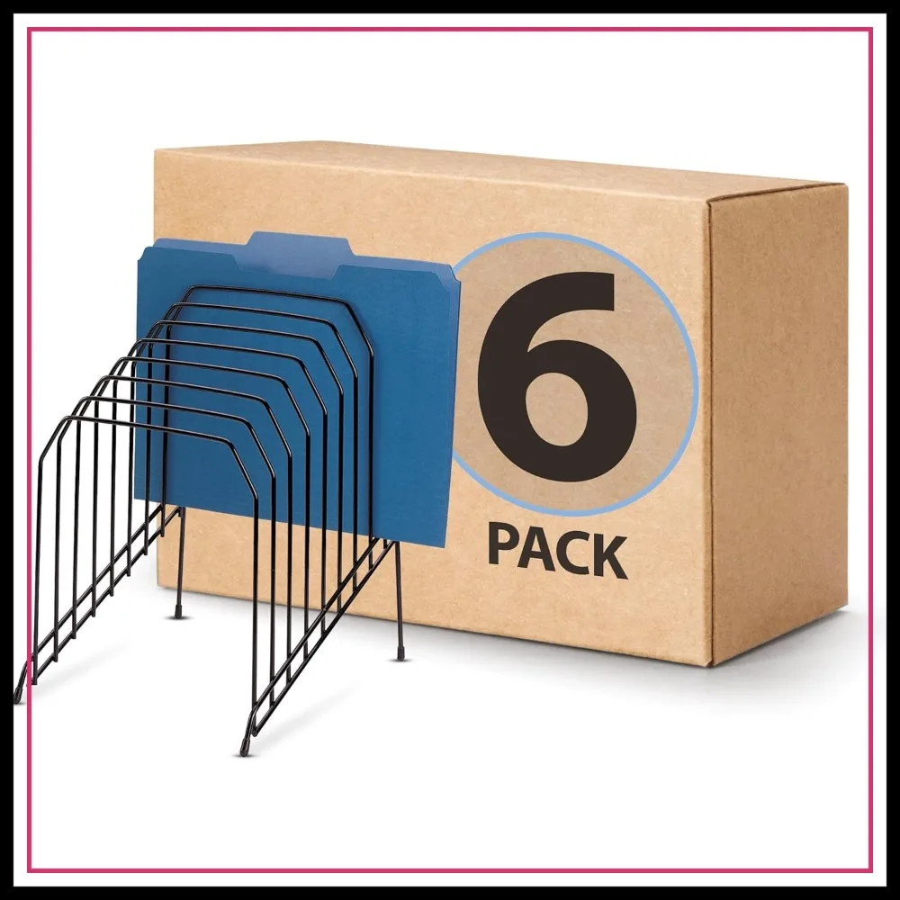 

Large Incline 8 Compartment Wire Caddy, Black, 8.5x10.375x12.625 Inches (Pack of 6)