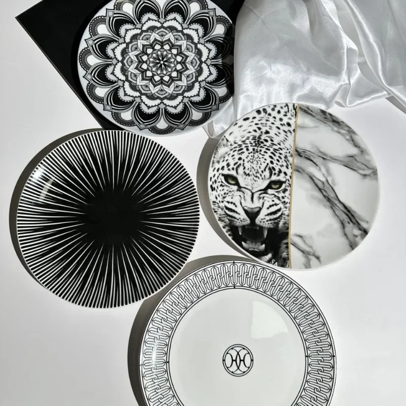

Bohemian Style Ceramic Plate Simple Nordic Home Plate Western Food Plate Kitchen