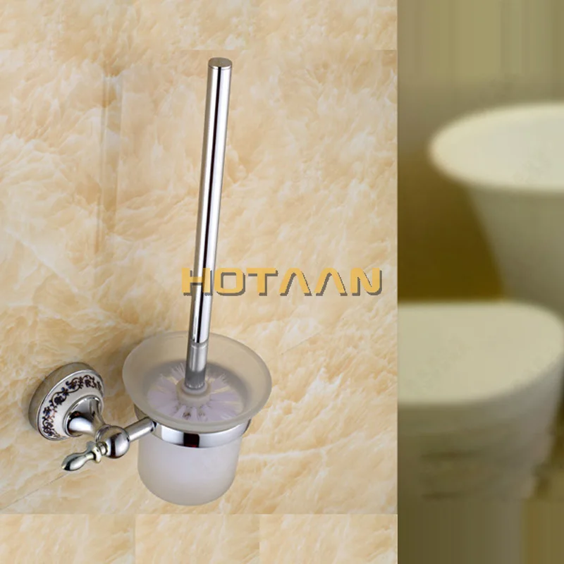 . Uchwyt na szczotkę toaletową, ceramiczna podstawa konstrukcyjna z litego mosiądzu, akcesoria łazienkowe YT-11812 — zdjęcie 3
