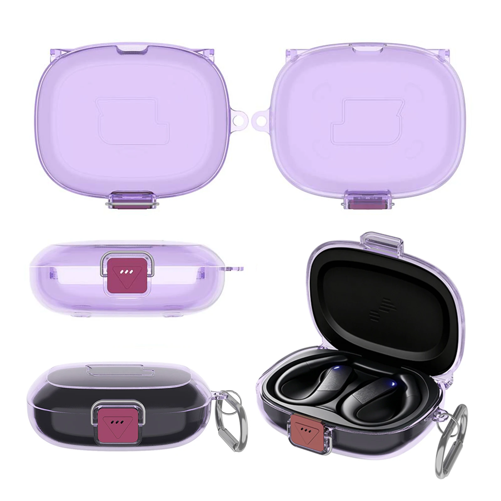 TPU Transparent Case Cover for Endurance Peak 4 Protective Case Waterproof Dustproof with Locking Switches and Carabiner