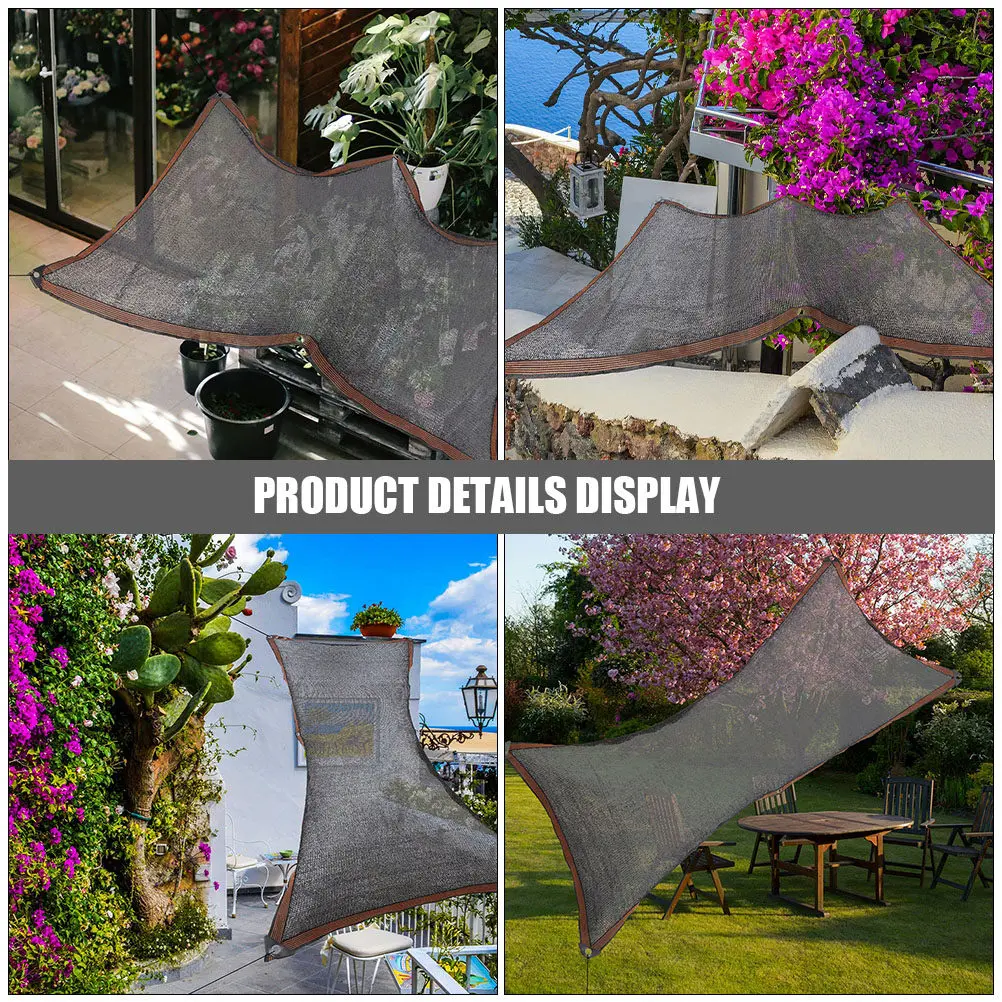 

Черная затеняющая сетка с люверсами, высокой плотности, УФ-стойкая, для защиты растений на открытом воздухе, для патио и пергол