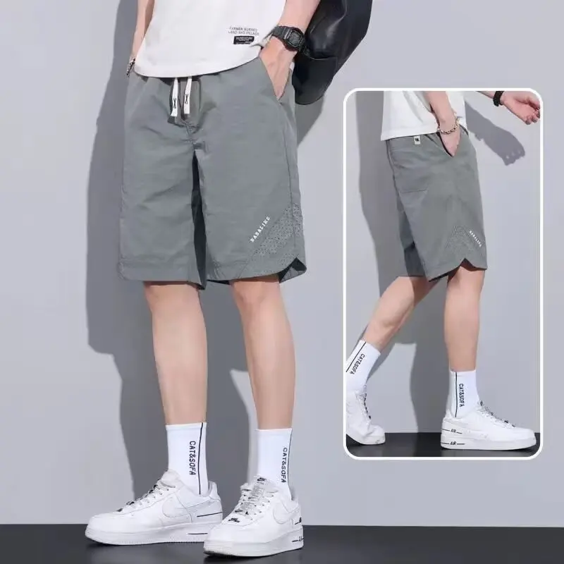 

Ice Silk Sports orts Men's Casual Thin Qui Dry Large Size Summer Loose Fit Five-Quarter Length Breathable Comfortable