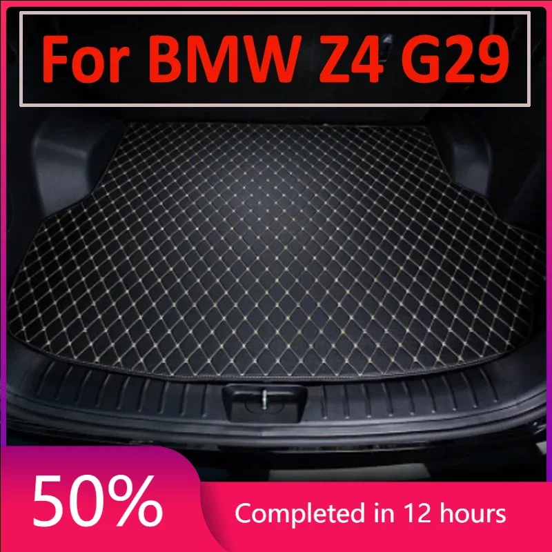 

Автомобильный задний коврик для багажника для BMW Z4 G29 2018 ~ 2022, 2 сиденья, водонепроницаемая фотокожа, Роскошный Кожаный Автомобильный багажник, аксессуары для хранения