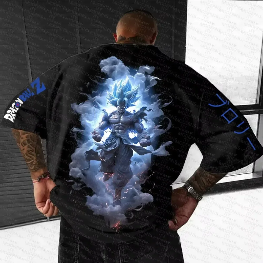 لعبة دراغون بول أنيمي التعاون 2026 تيشيرت صيفي الرجال Harajuku فضفاض عصري الشارع الاتجاه الوالدين والطفل قصيرة الأكمام #2