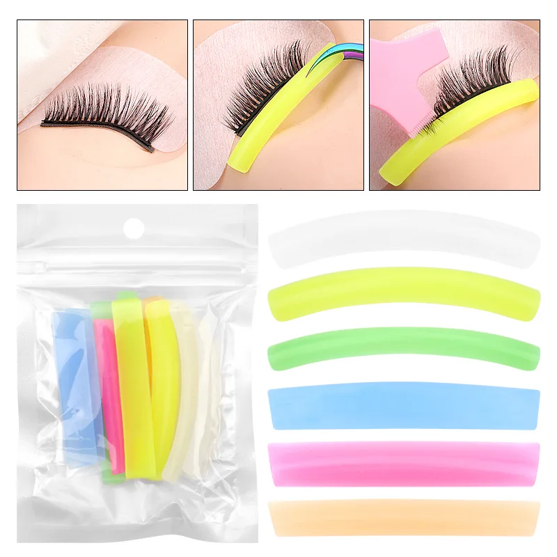 

6 Pairs Reusable Silicone Stripe Pads Lash Lift Tools Eyelashes Extensions Supplies Wholesale Makeup Perm Eyelash Silicone Pads