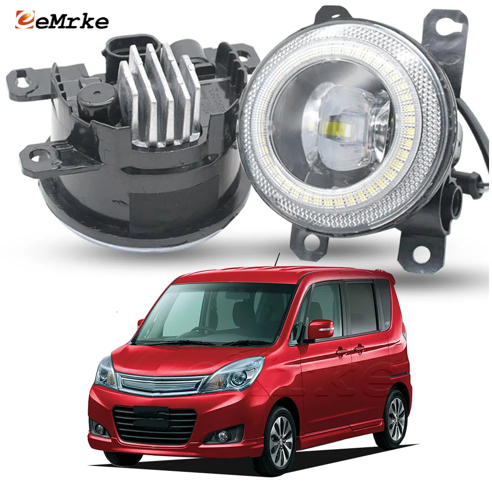 

Светодиодные противотуманные фары для Suzuki Solio Bandit/Solio MA15S 2011-2015, дневные ходовые огни Angel Eye DRL, аксессуары для противотуманных фар дальнего света