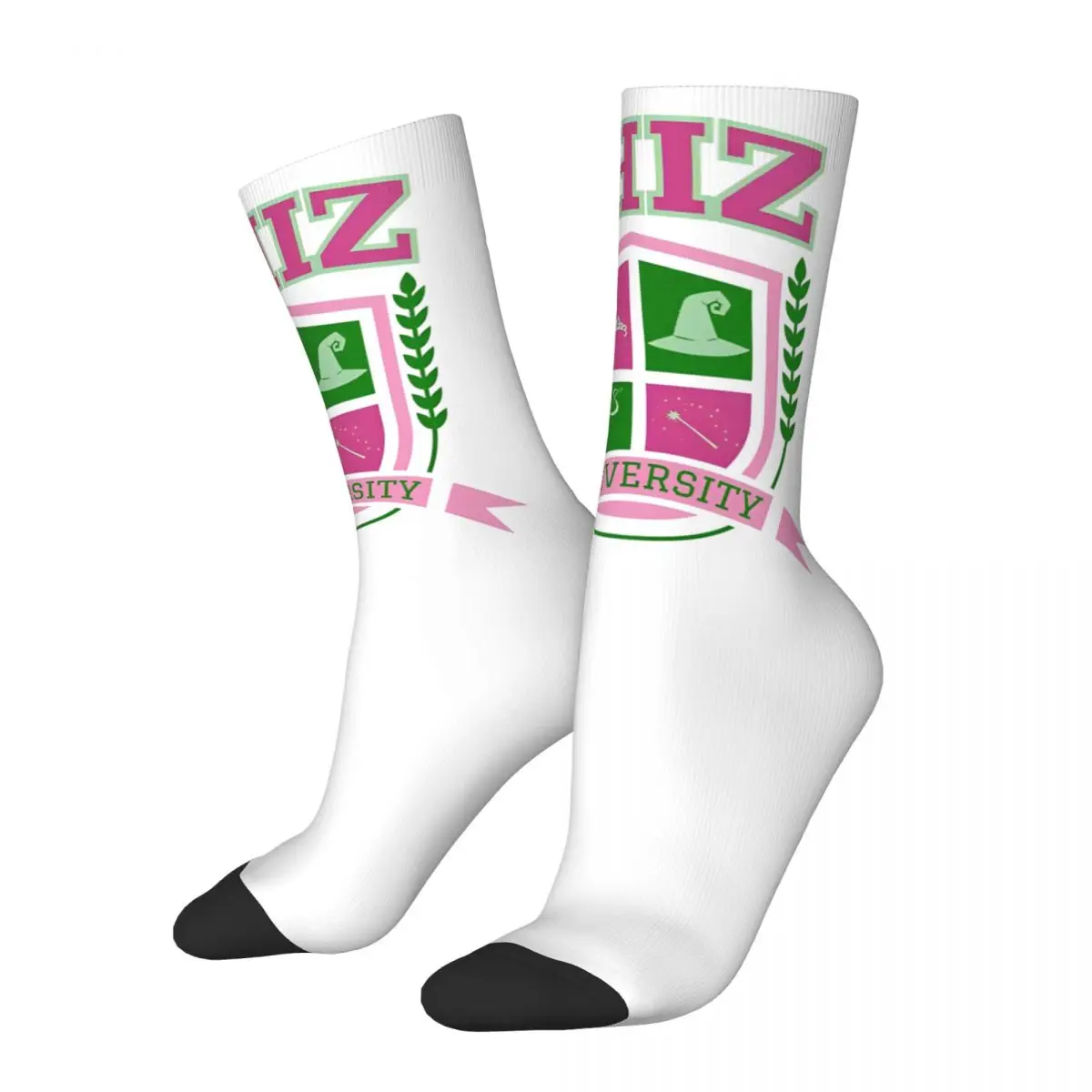 Wicked Elphaba & Glinda Socks Men Women Polyester Casual Musical Movie Socks Hip Hop  Summer Winter Middle Tube Socks Gifts