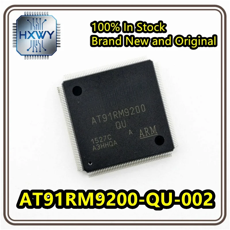 (1/5 piece) Original AT91RM9200 AT91RM9200-QU-002 package QFP208 32-bit embedded microcontroller in stock. Electronic device IC.