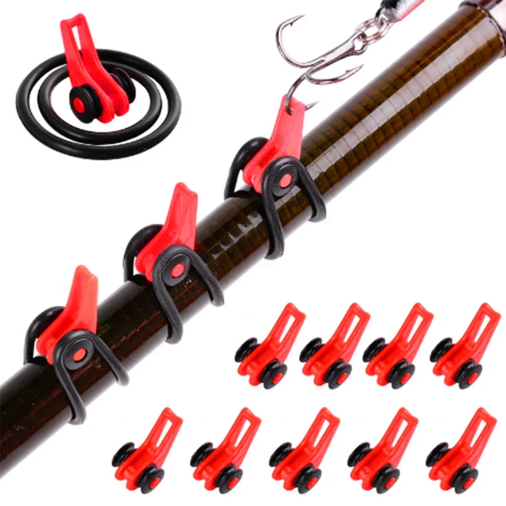 10 Stück/Lot Angelruten-Stangenhakenhalter – sicherer Silikonring Iso Hold Bait Lures und Jigs für sicheres und einfaches Angeln – Detail 10