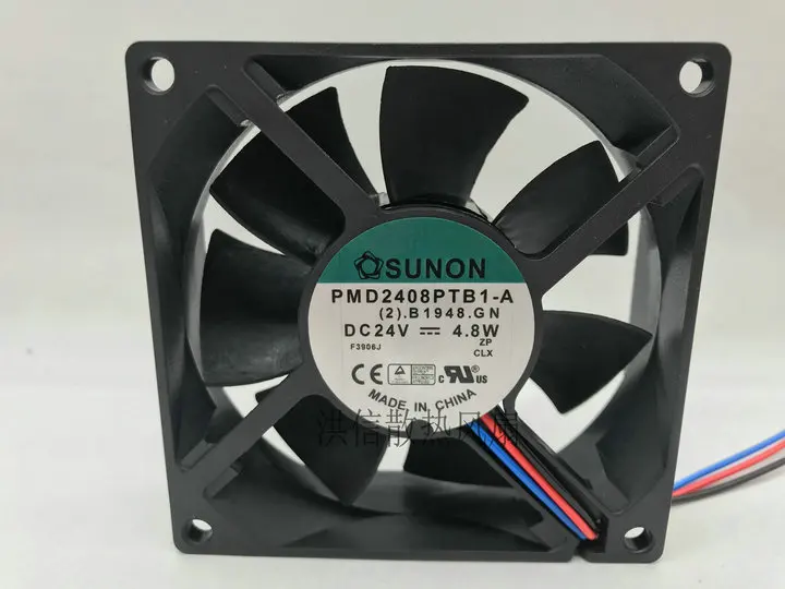 

SUNON PMD2408PTB1-A DC 24V 4.8W 80x80x25mm 3-Wire Cooling Fan