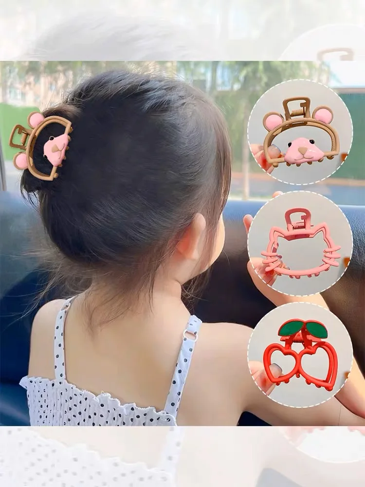 Spring and summer sweet and cute back head clip headband hair clip 2024 new shark clip hair clip for women