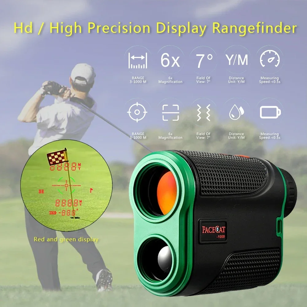 Pacecat golf Laser-afstandsmeter Laser 800M afstandsmeter Laserafstandsmeter 6X vergroting - Helling- en niet-slope-functie