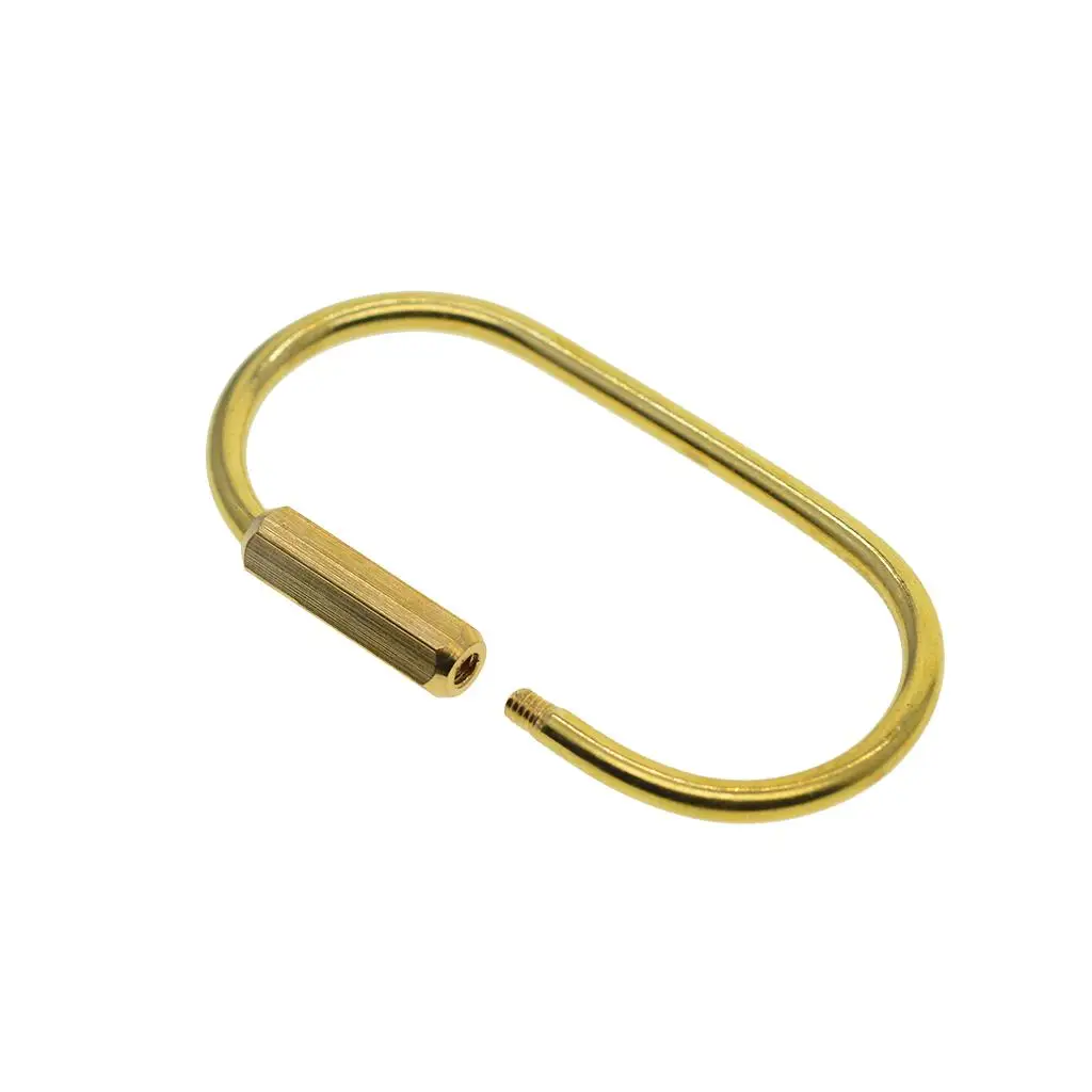 Durable Screw Lock Key Ring Brass Clip Jewelry Findings for Accessories Craft Keychain Projects