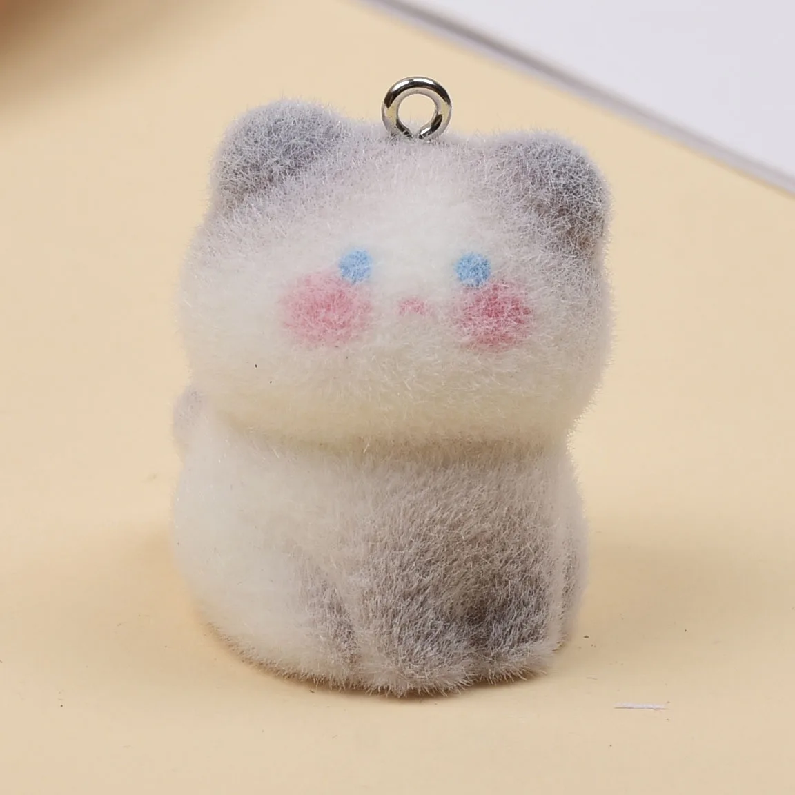 20pcs Cute 3D resin animal Siamese Cat Cartoon plush kitty pendant For DIY crafts jewelry Necklace keychain Accessories make