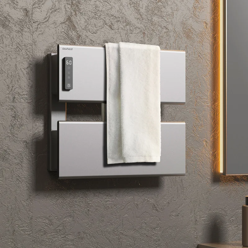 Large panel intelligent electric towel rack bathroom disinfection and drying towel rack heated towel pole bathroom accessories